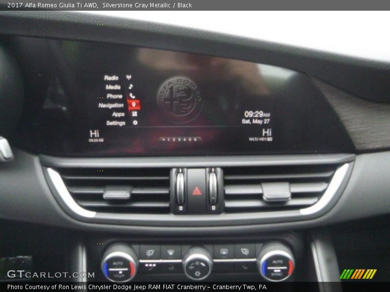 Silverstone Gray Metallic / Black 2017 Alfa Romeo Giulia Ti AWD