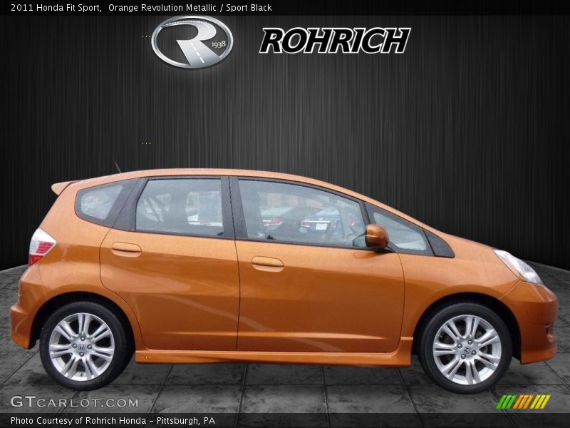 Orange Revolution Metallic / Sport Black 2011 Honda Fit Sport