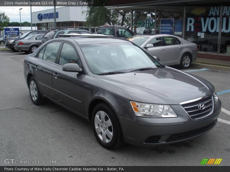 Willow Gray / Gray 2009 Hyundai Sonata GLS V6