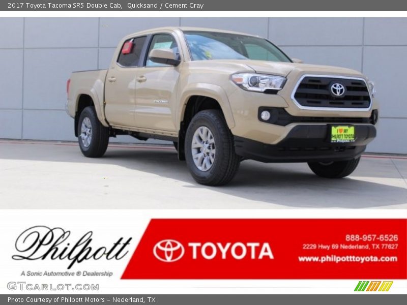Quicksand / Cement Gray 2017 Toyota Tacoma SR5 Double Cab