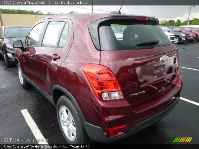 Crimson Metallic / Jet Black 2017 Chevrolet Trax LS AWD