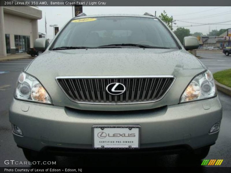 Bamboo Green Pearl / Light Gray 2007 Lexus RX 350 AWD