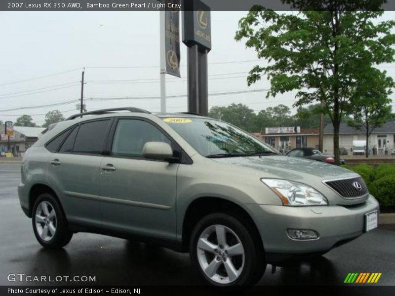 Bamboo Green Pearl / Light Gray 2007 Lexus RX 350 AWD
