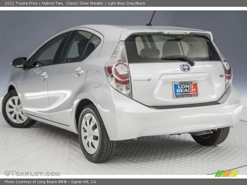 Classic Silver Metallic / Light Blue Gray/Black 2012 Toyota Prius c Hybrid Two
