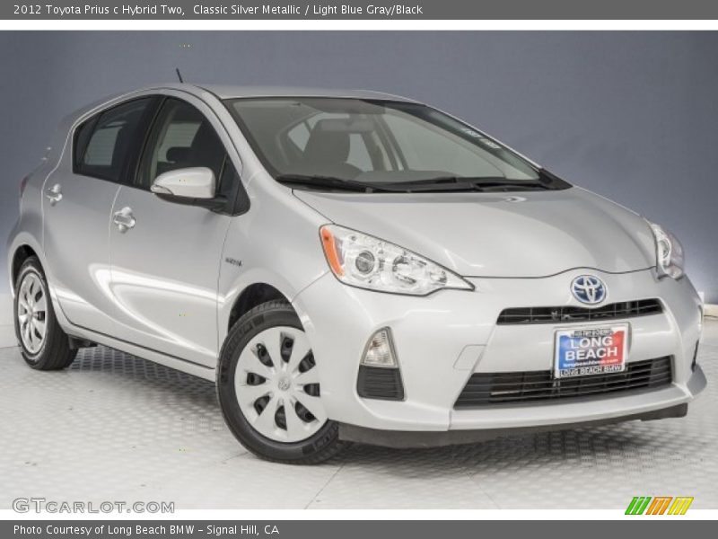 Classic Silver Metallic / Light Blue Gray/Black 2012 Toyota Prius c Hybrid Two