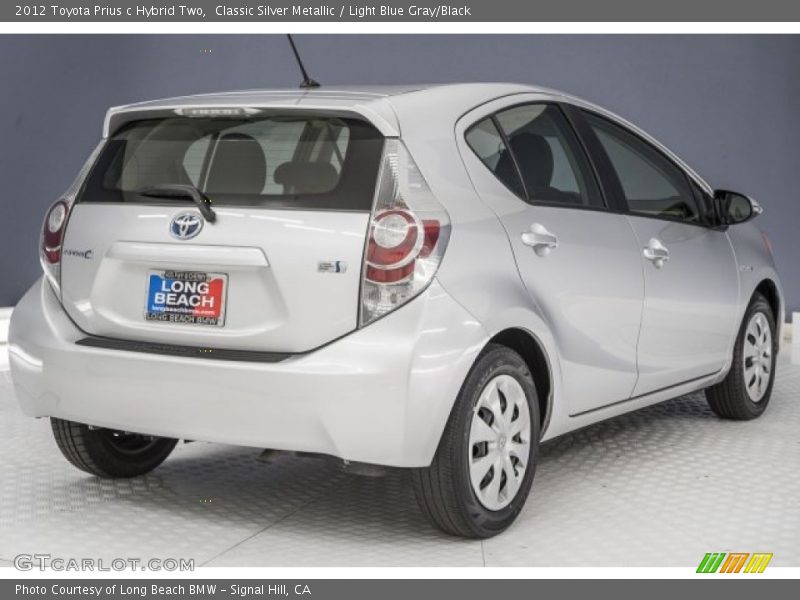 Classic Silver Metallic / Light Blue Gray/Black 2012 Toyota Prius c Hybrid Two