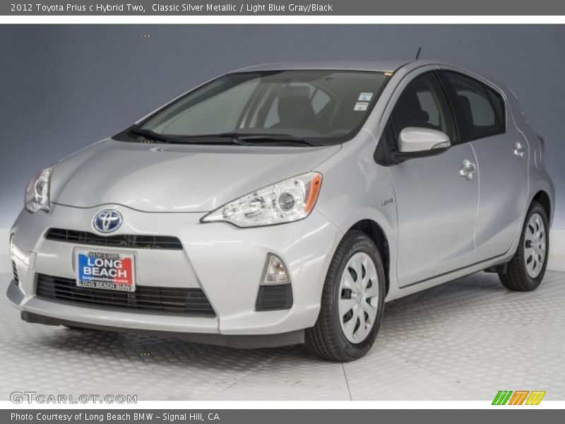 Classic Silver Metallic / Light Blue Gray/Black 2012 Toyota Prius c Hybrid Two