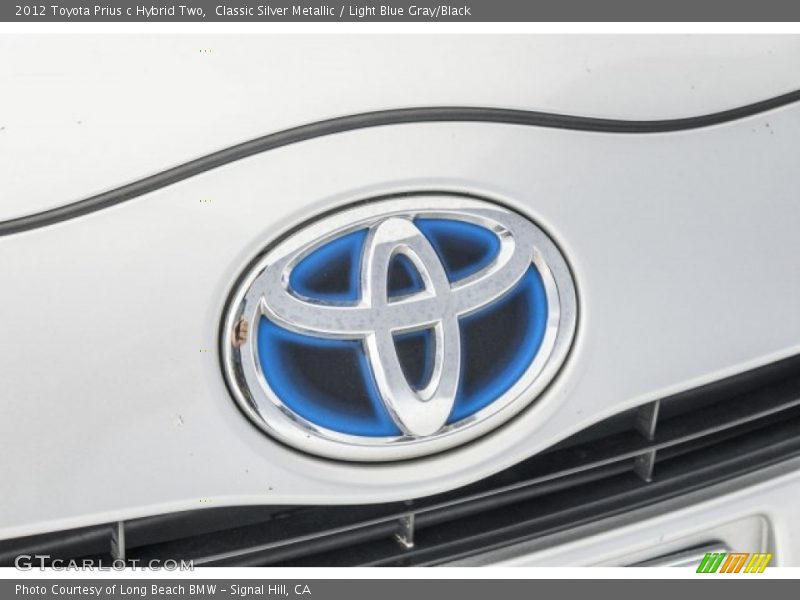 Classic Silver Metallic / Light Blue Gray/Black 2012 Toyota Prius c Hybrid Two