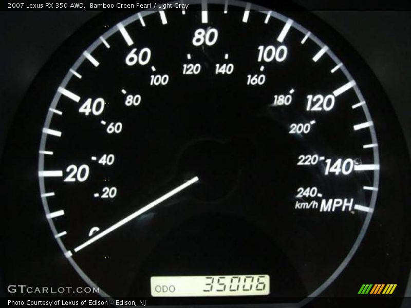 Bamboo Green Pearl / Light Gray 2007 Lexus RX 350 AWD