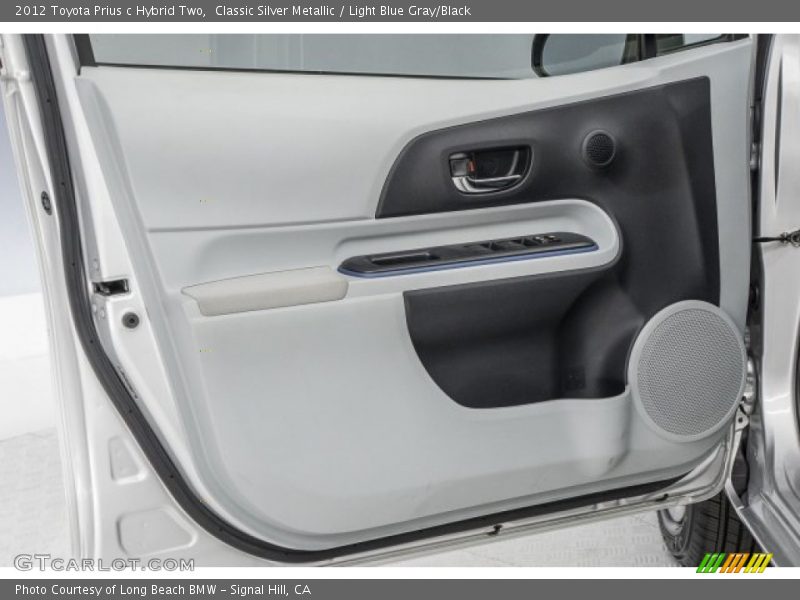 Classic Silver Metallic / Light Blue Gray/Black 2012 Toyota Prius c Hybrid Two