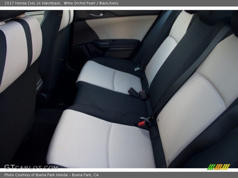 White Orchid Pearl / Black/Ivory 2017 Honda Civic LX Hatchback