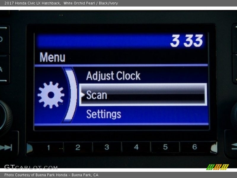 White Orchid Pearl / Black/Ivory 2017 Honda Civic LX Hatchback