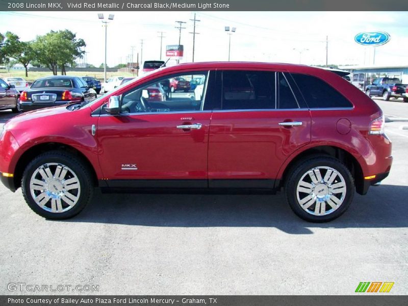 Vivid Red Metallic / Charcoal Black/Medium Light Stone 2008 Lincoln MKX