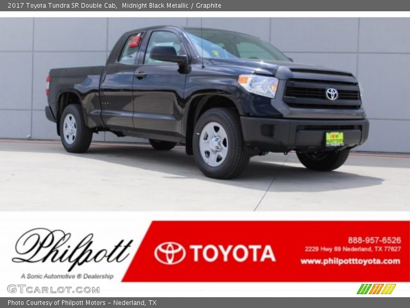 Midnight Black Metallic / Graphite 2017 Toyota Tundra SR Double Cab