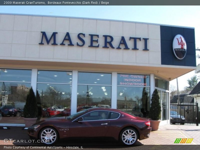 Bordeaux Pontevecchio (Dark Red) / Beige 2009 Maserati GranTurismo