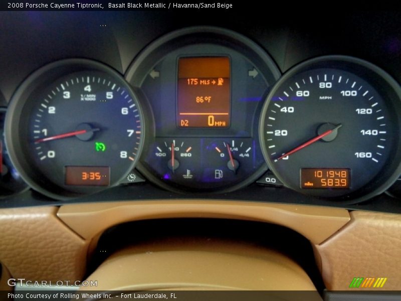 Basalt Black Metallic / Havanna/Sand Beige 2008 Porsche Cayenne Tiptronic