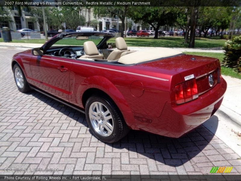 Redfire Metallic / Medium Parchment 2007 Ford Mustang V6 Premium Convertible