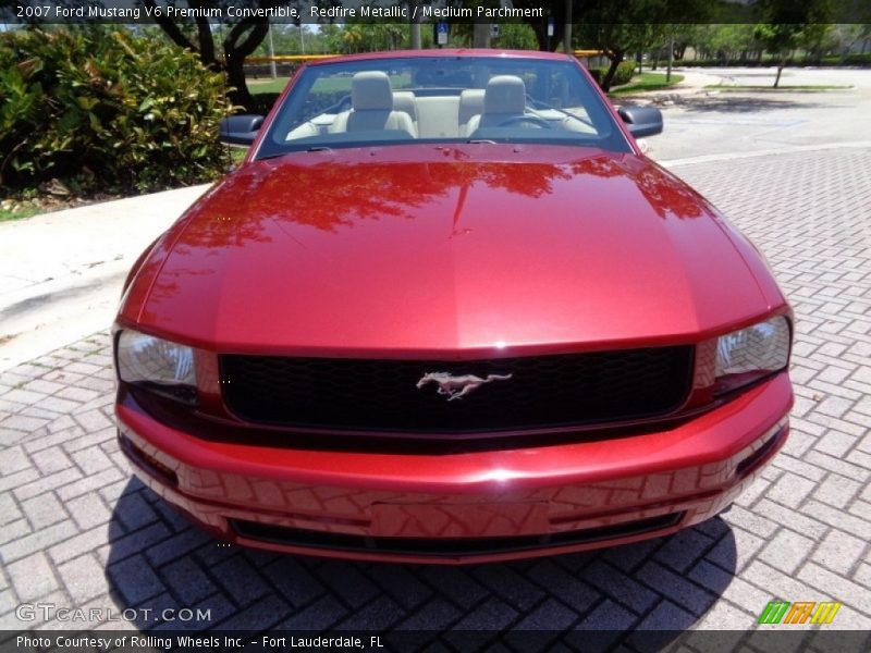 Redfire Metallic / Medium Parchment 2007 Ford Mustang V6 Premium Convertible