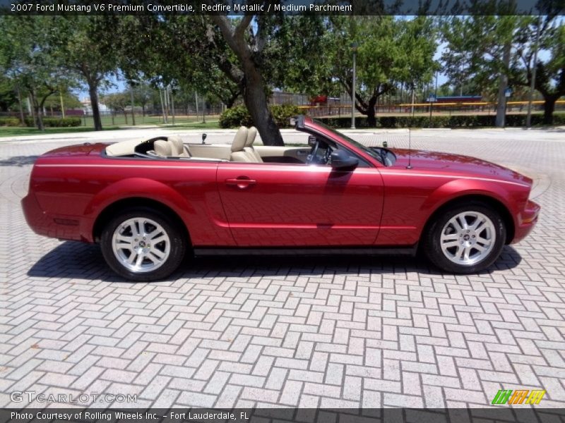 Redfire Metallic / Medium Parchment 2007 Ford Mustang V6 Premium Convertible