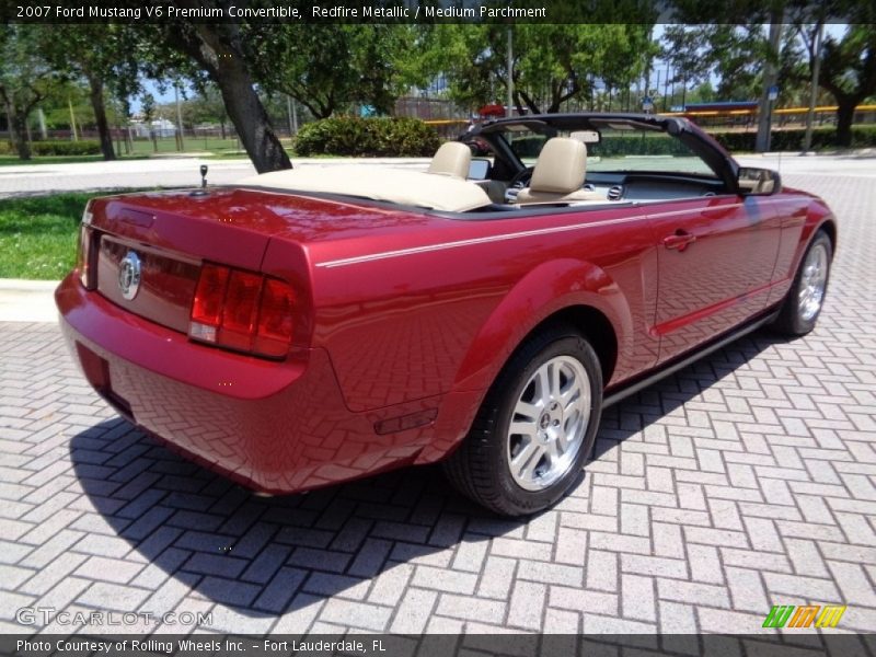 Redfire Metallic / Medium Parchment 2007 Ford Mustang V6 Premium Convertible