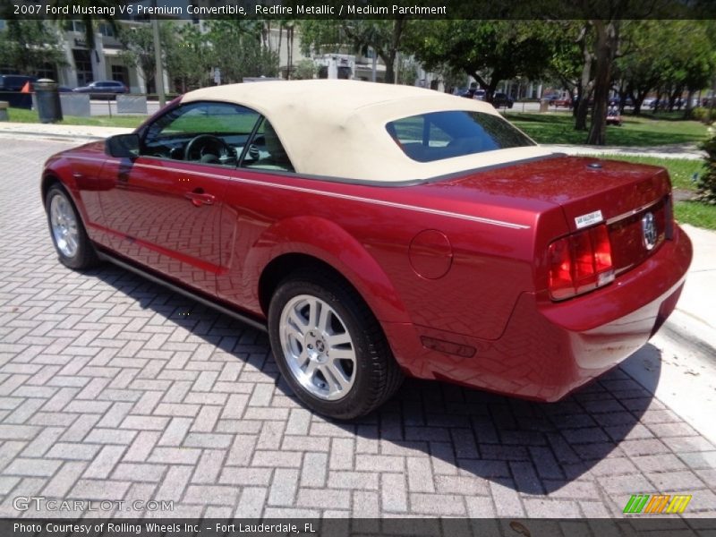 Redfire Metallic / Medium Parchment 2007 Ford Mustang V6 Premium Convertible