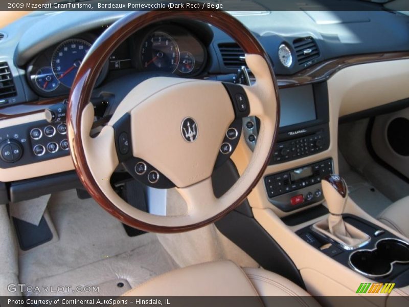 Bordeaux Pontevecchio (Dark Red) / Beige 2009 Maserati GranTurismo