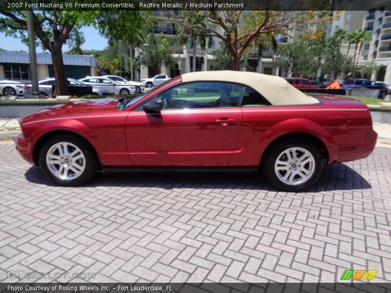 Redfire Metallic / Medium Parchment 2007 Ford Mustang V6 Premium Convertible