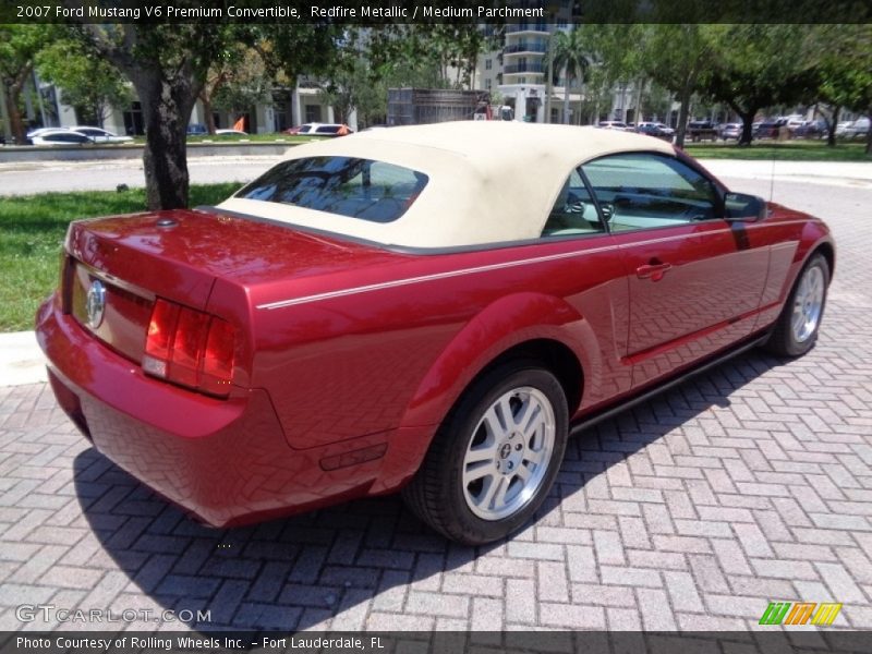 Redfire Metallic / Medium Parchment 2007 Ford Mustang V6 Premium Convertible