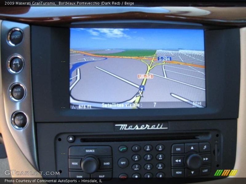 Bordeaux Pontevecchio (Dark Red) / Beige 2009 Maserati GranTurismo