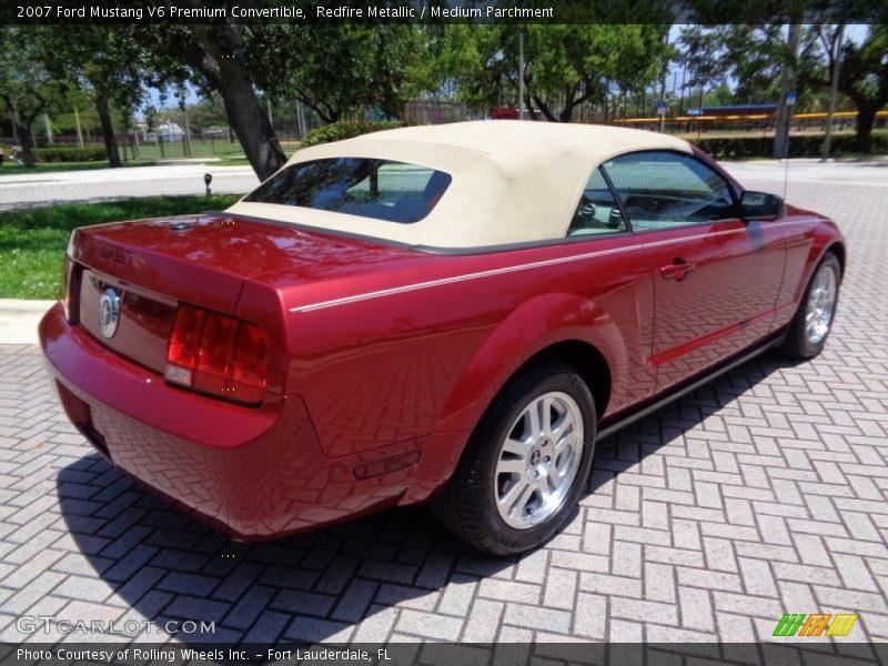 Redfire Metallic / Medium Parchment 2007 Ford Mustang V6 Premium Convertible