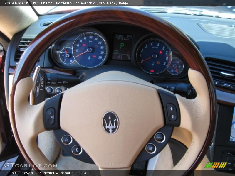 Bordeaux Pontevecchio (Dark Red) / Beige 2009 Maserati GranTurismo