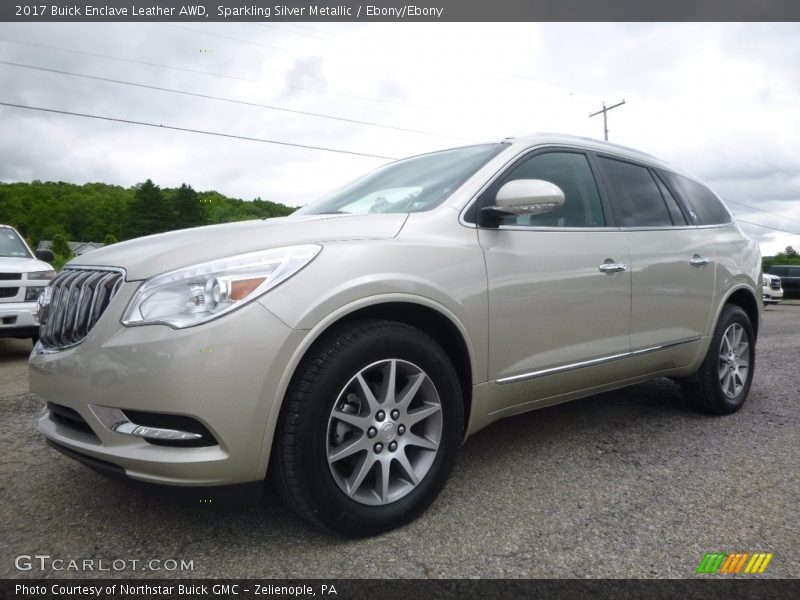 Sparkling Silver Metallic / Ebony/Ebony 2017 Buick Enclave Leather AWD