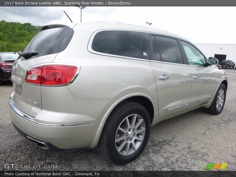 Sparkling Silver Metallic / Ebony/Ebony 2017 Buick Enclave Leather AWD