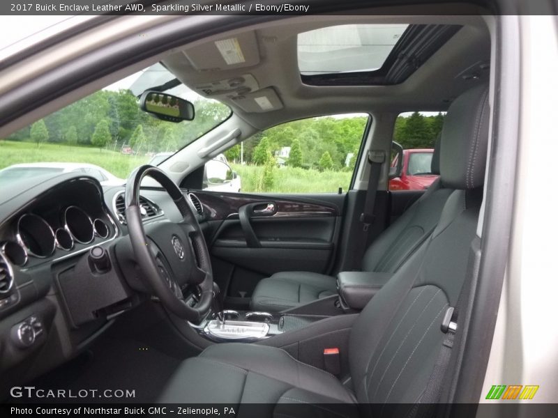 Sparkling Silver Metallic / Ebony/Ebony 2017 Buick Enclave Leather AWD