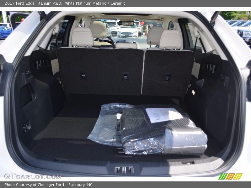 White Platinum Metallic / Ceramic 2017 Ford Edge Titanium AWD