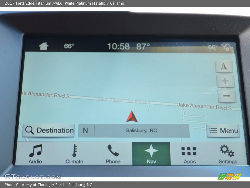 White Platinum Metallic / Ceramic 2017 Ford Edge Titanium AWD