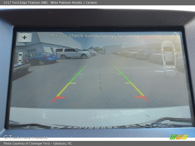 White Platinum Metallic / Ceramic 2017 Ford Edge Titanium AWD