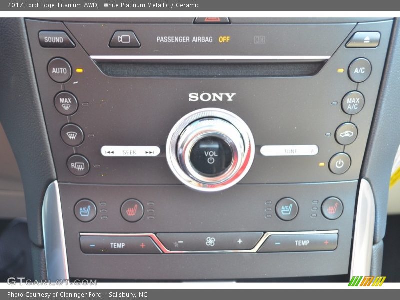 White Platinum Metallic / Ceramic 2017 Ford Edge Titanium AWD