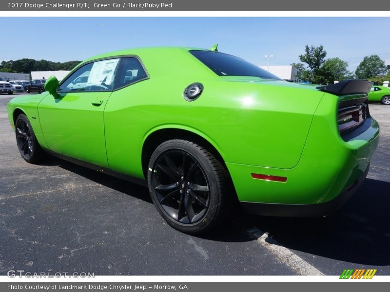 Green Go / Black/Ruby Red 2017 Dodge Challenger R/T