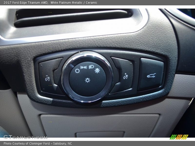 White Platinum Metallic / Ceramic 2017 Ford Edge Titanium AWD