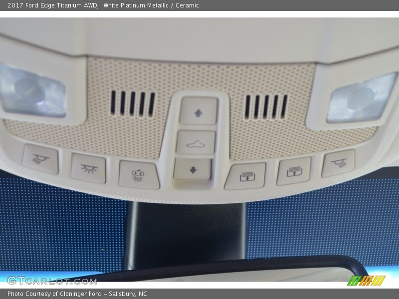 White Platinum Metallic / Ceramic 2017 Ford Edge Titanium AWD