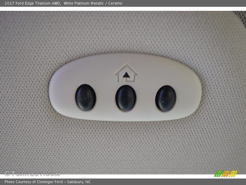 White Platinum Metallic / Ceramic 2017 Ford Edge Titanium AWD