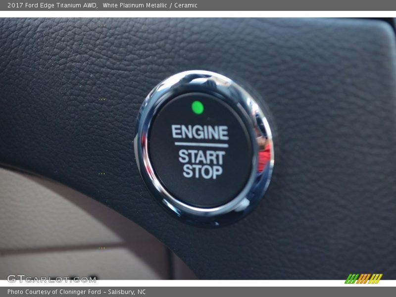 White Platinum Metallic / Ceramic 2017 Ford Edge Titanium AWD