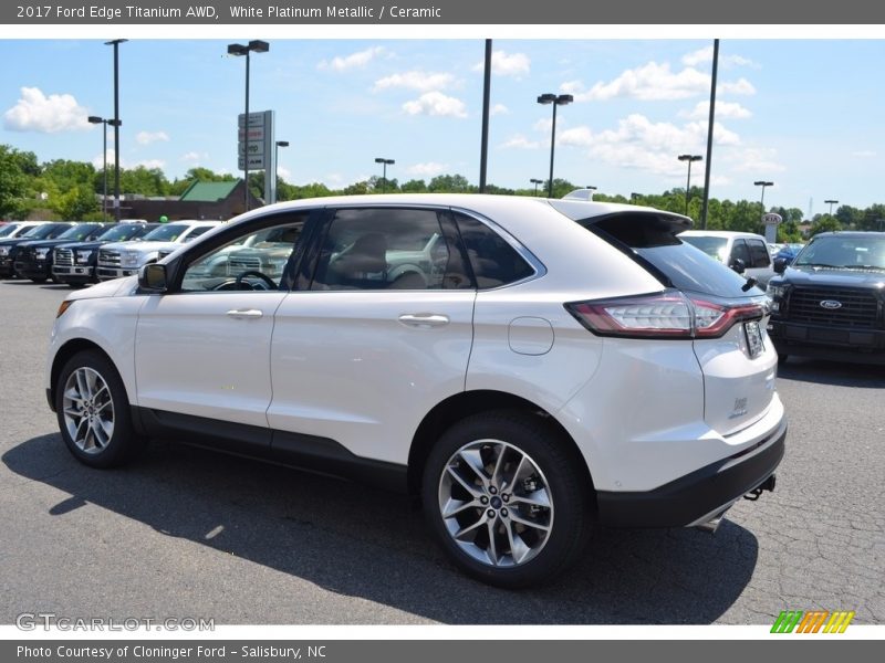 White Platinum Metallic / Ceramic 2017 Ford Edge Titanium AWD