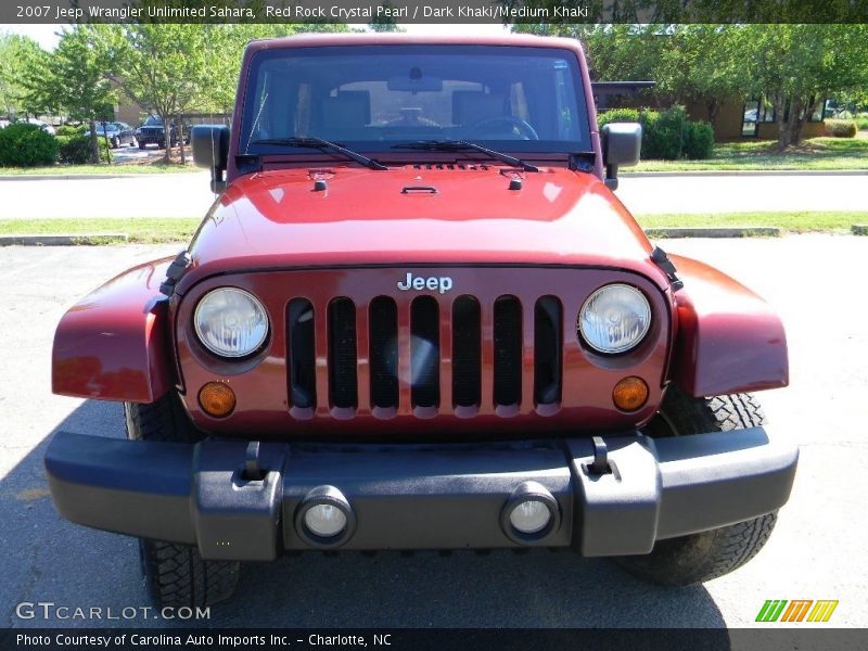 Red Rock Crystal Pearl / Dark Khaki/Medium Khaki 2007 Jeep Wrangler Unlimited Sahara