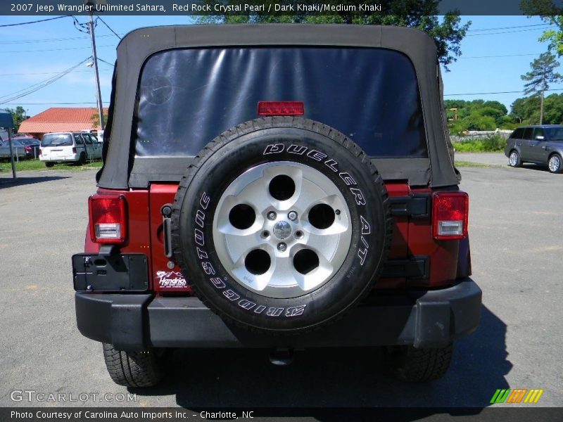Red Rock Crystal Pearl / Dark Khaki/Medium Khaki 2007 Jeep Wrangler Unlimited Sahara