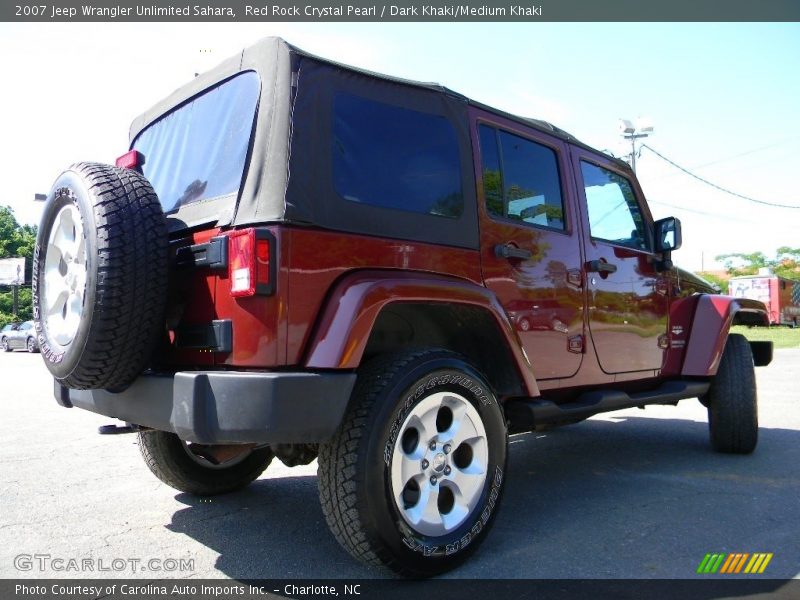 Red Rock Crystal Pearl / Dark Khaki/Medium Khaki 2007 Jeep Wrangler Unlimited Sahara