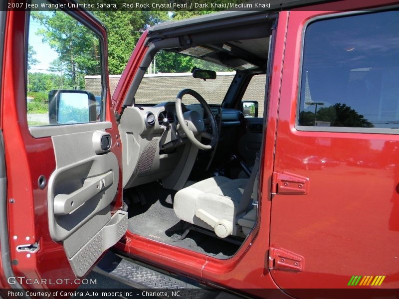 Red Rock Crystal Pearl / Dark Khaki/Medium Khaki 2007 Jeep Wrangler Unlimited Sahara