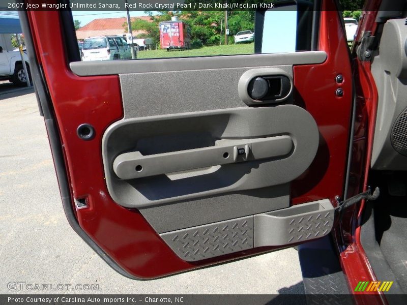 Red Rock Crystal Pearl / Dark Khaki/Medium Khaki 2007 Jeep Wrangler Unlimited Sahara