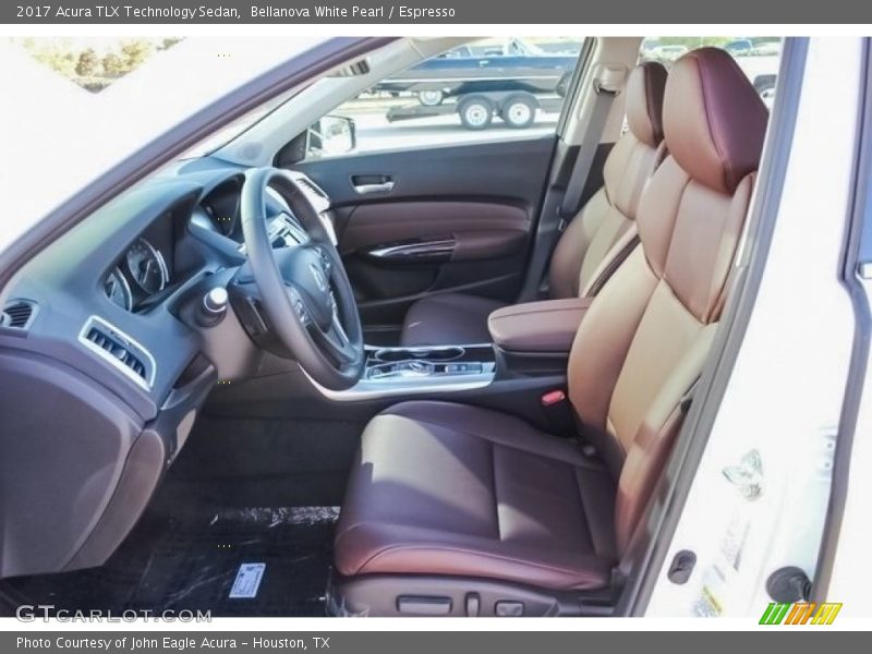 Bellanova White Pearl / Espresso 2017 Acura TLX Technology Sedan
